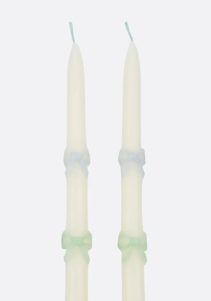 Lot De 2 Bougies Cierges Noeuds Papillons – Image 3