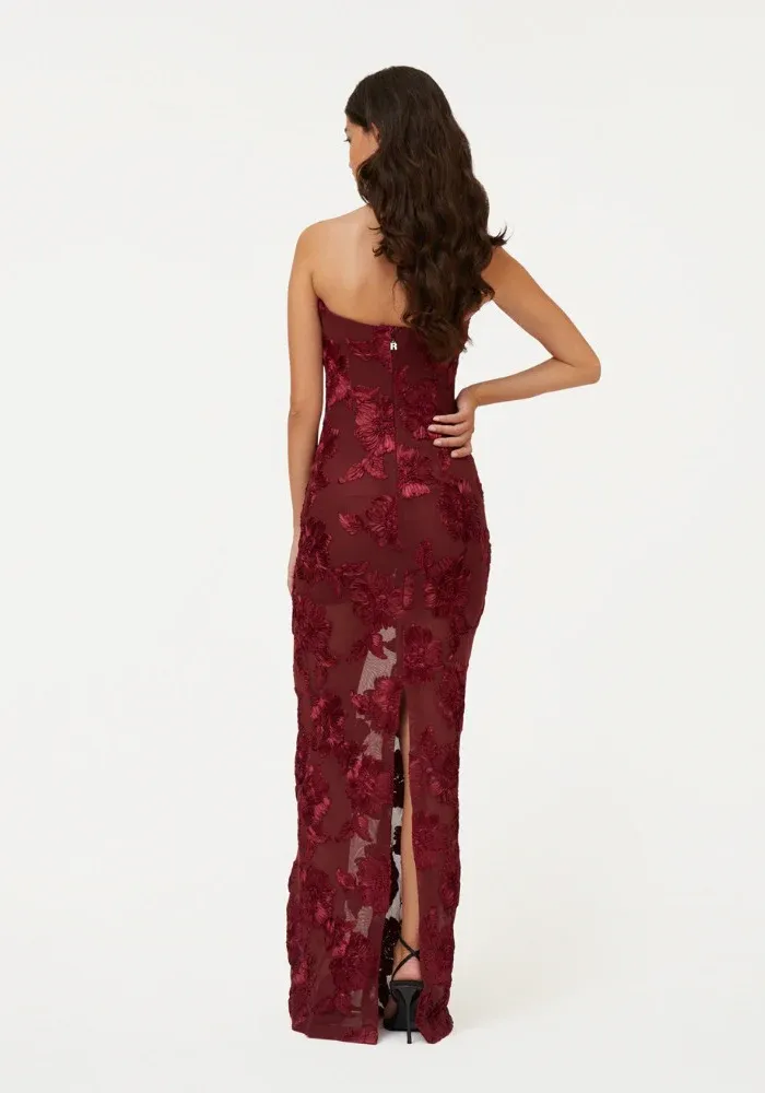 Robe 3D Mesh Maxi Bordeaux – Image 2