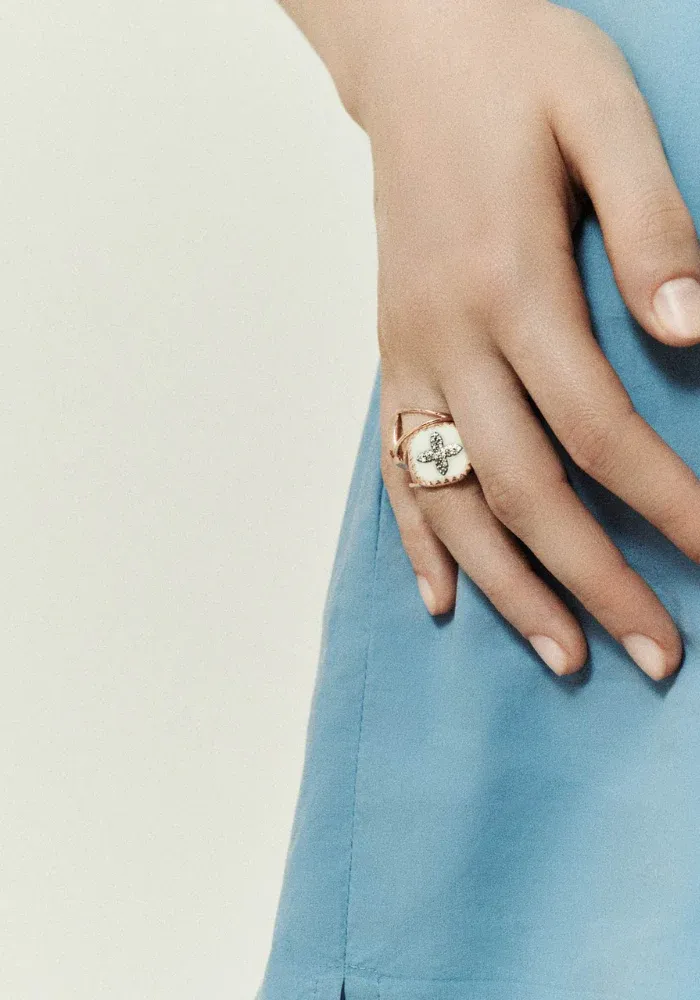 Bague Bowie N°2 Blanc Diamant – Image 2