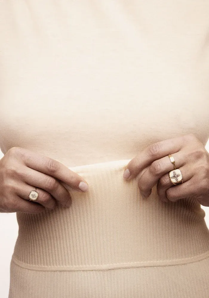 Bague Bowie N°2 Blanc Diamant – Image 3