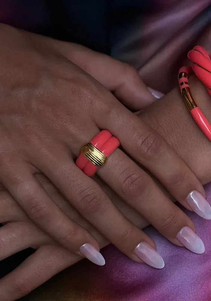 Bague Katt Corail Fluo Exclu Blush – Image 2