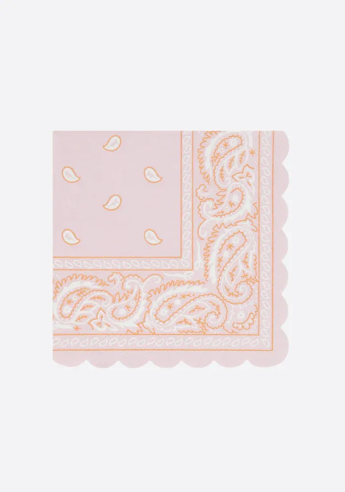 Lot de 16 Petites Serviettes En Papier Motif Bandana – Image 5