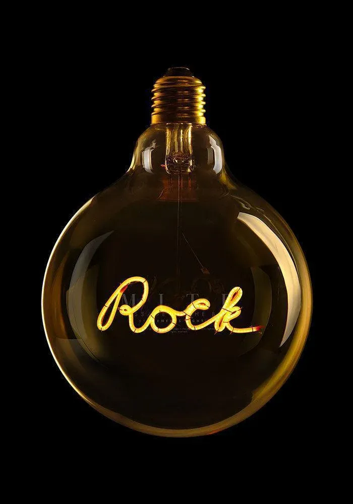 Ampoule Rock Verre Ambre Pour Suspension