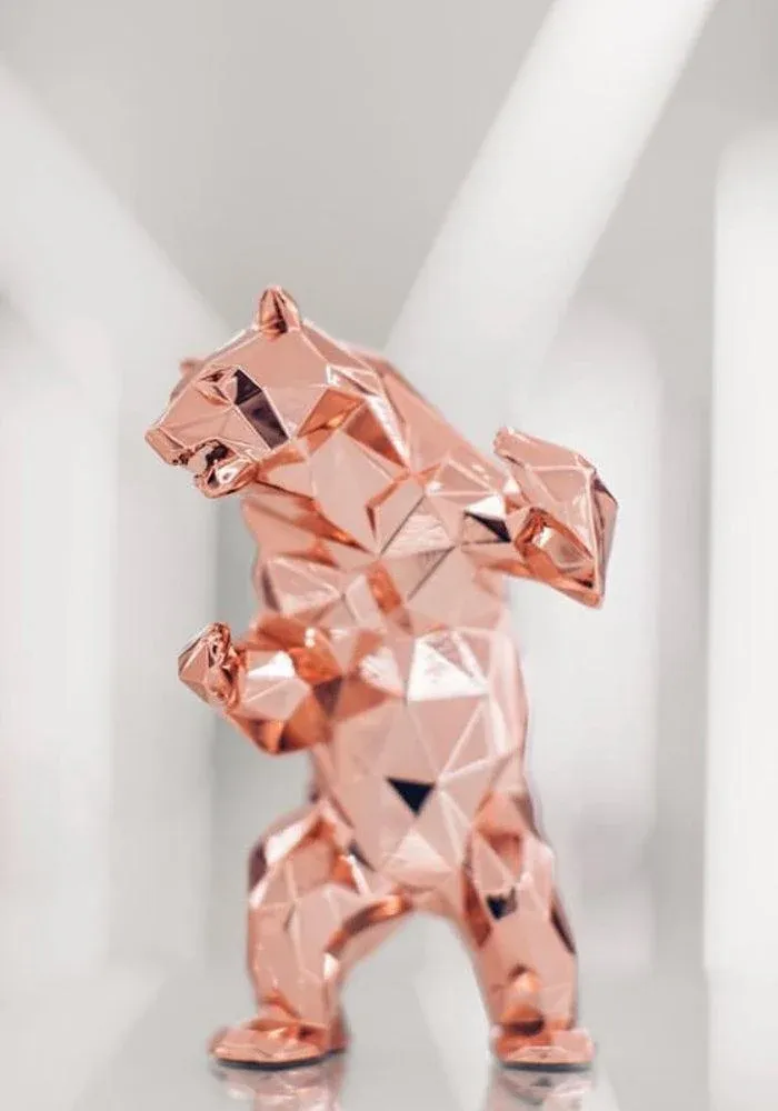 Statue Ours Spirit Gold Pink Édition