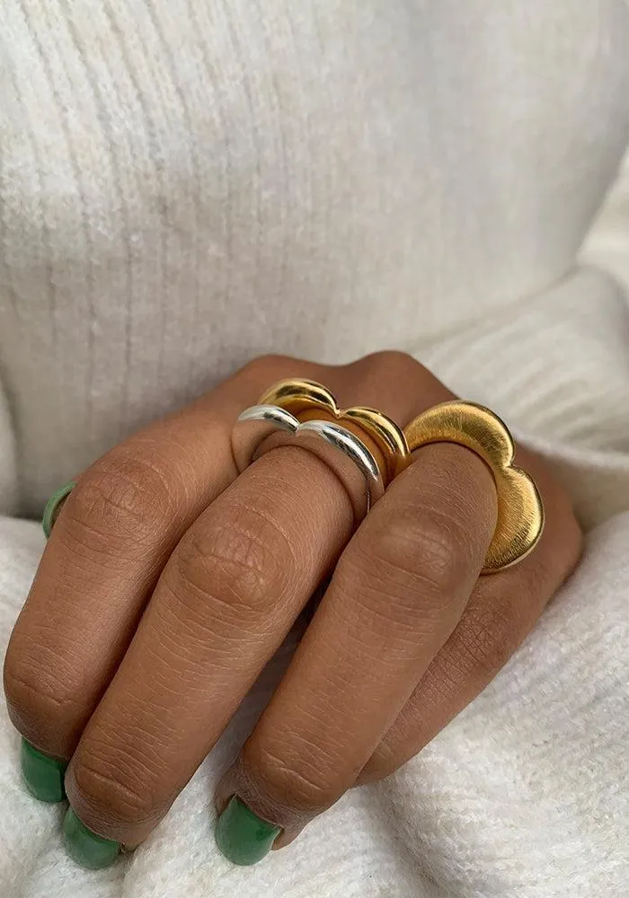 Bague Mon Coeur Doré Lisse – Image 2