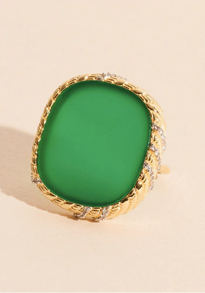Bague Dona Onyx Vert