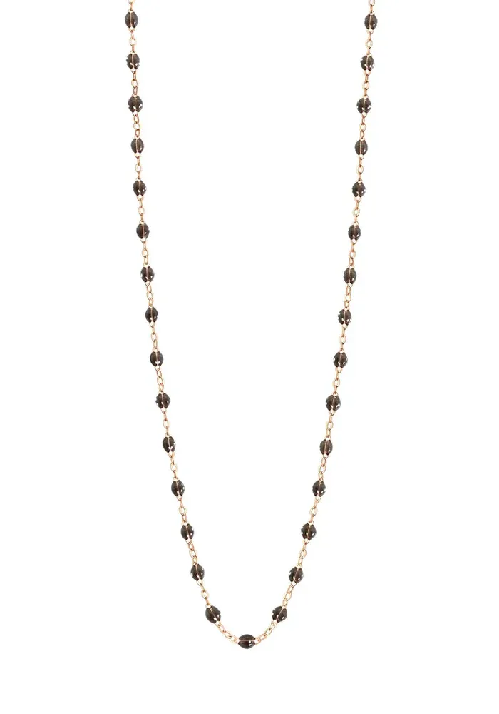 Sautoir Classique Gigi Or Rose Et Résines Quartz 60cm