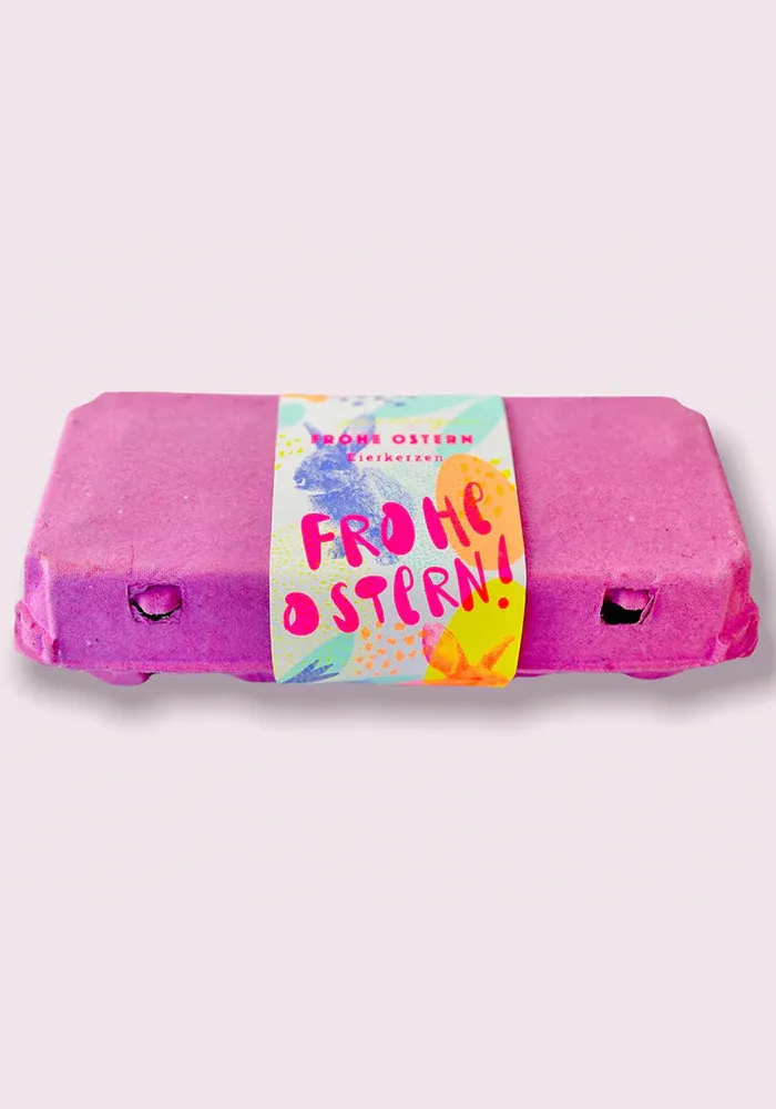 Boîte 10 Bougies Œufs Fluo