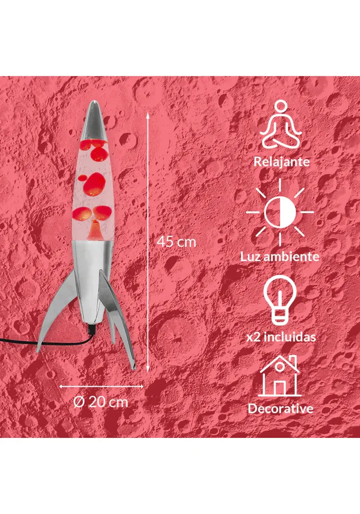 Lampe À Lave Rocket Rouge – Image 2