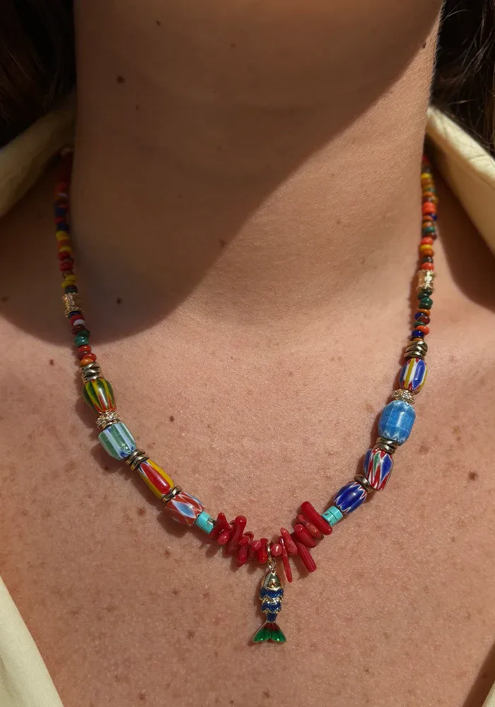 Collier Martia Poisson Bleu – Image 2