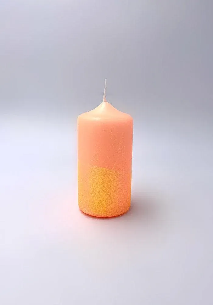 Bougie Dip Dye Glitter Orange