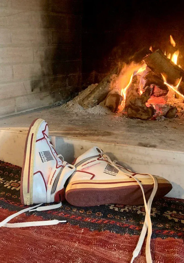 Basket Haute P5BW Rouges