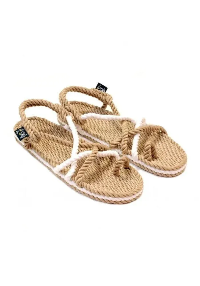 Sandales Toe Joe Beiges Et Blanches