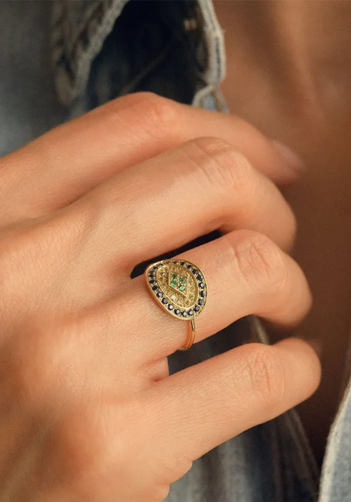 Bague Athena 1 Bleue – Image 2