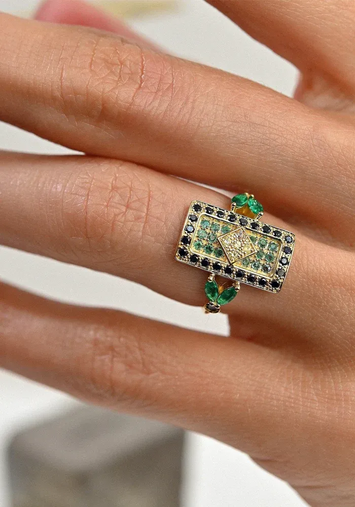 Bague Ava 1 Verte – Image 2