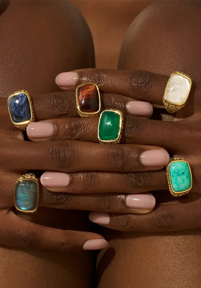 Bague Empreinte Onyx Vert – Image 3