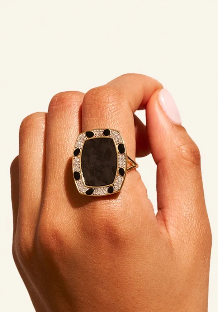 Bague Ranee Onyx Texturée – Image 2