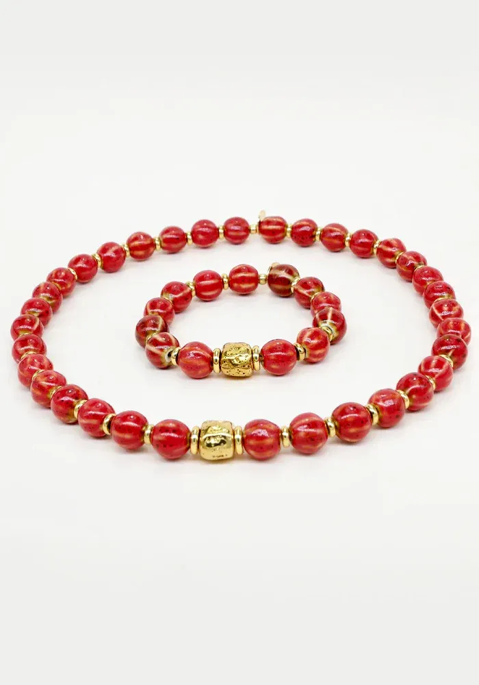 Bichou Bracelet-Chouchou Céramique Rouge – Image 2