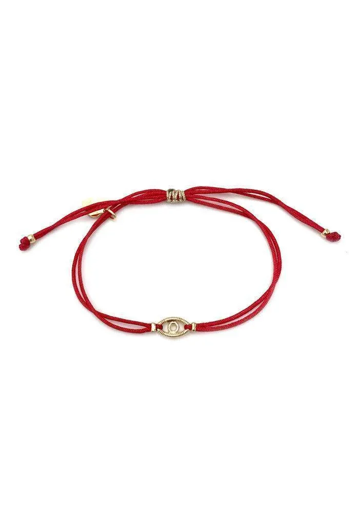 Bracelet Eyes Grand Modèle En Corde De Guitare Sur Cordon