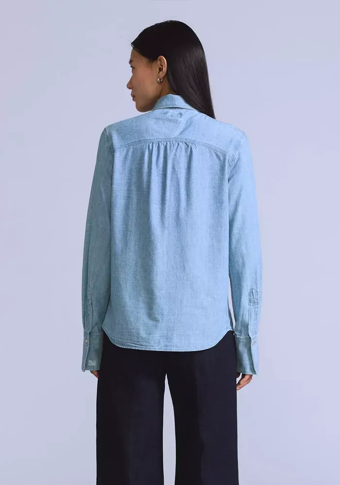 Chemise Tuxedo Blue Laggon Wash – Image 3