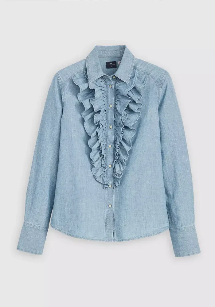 Chemise Tuxedo Blue Laggon Wash – Image 5