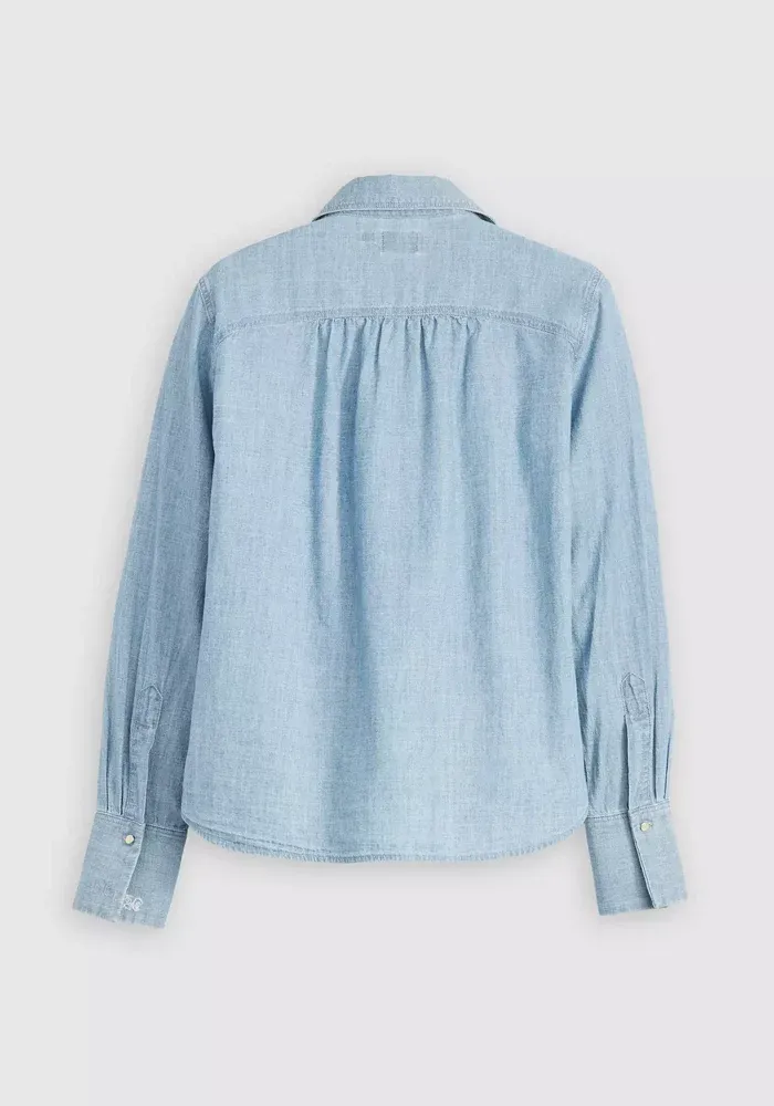 Chemise Tuxedo Blue Laggon Wash – Image 6