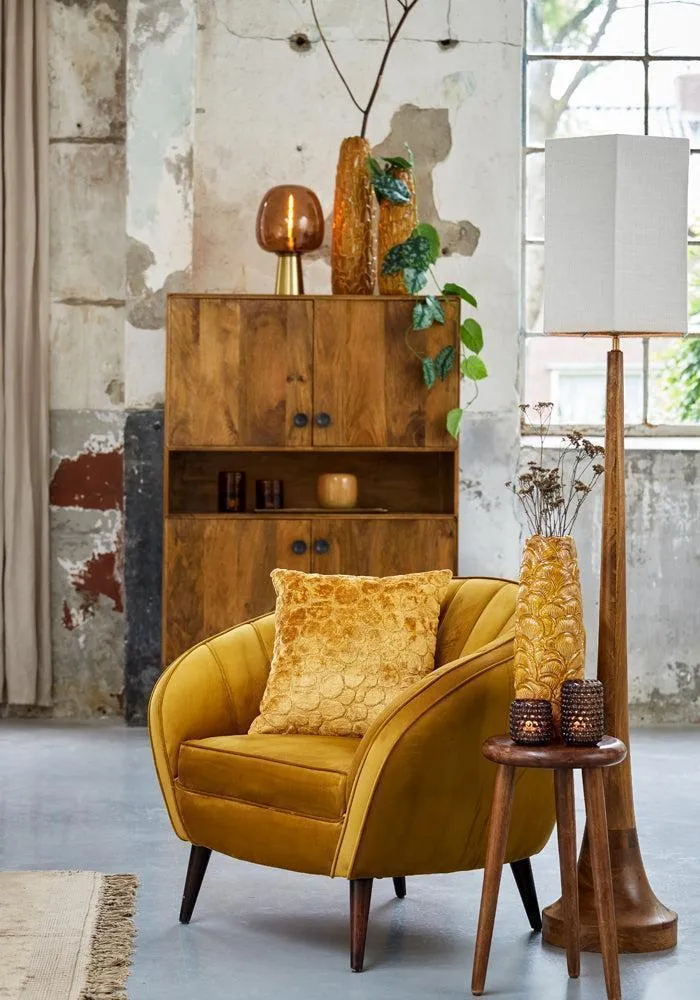 Fauteuil Almond En Velours – Image 3