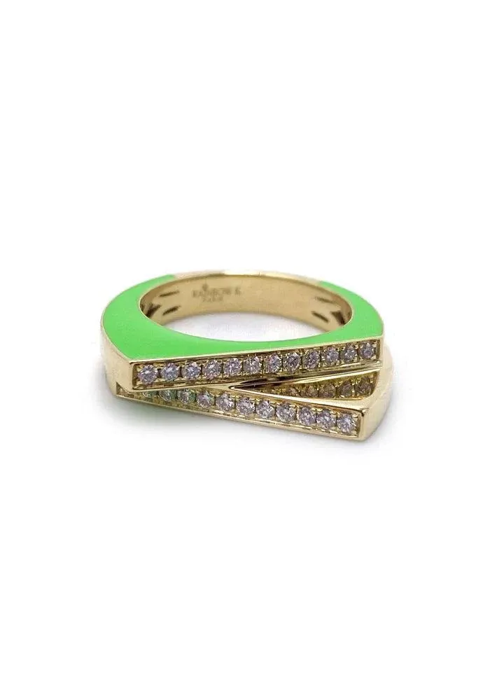 Bague Handcuff Vert