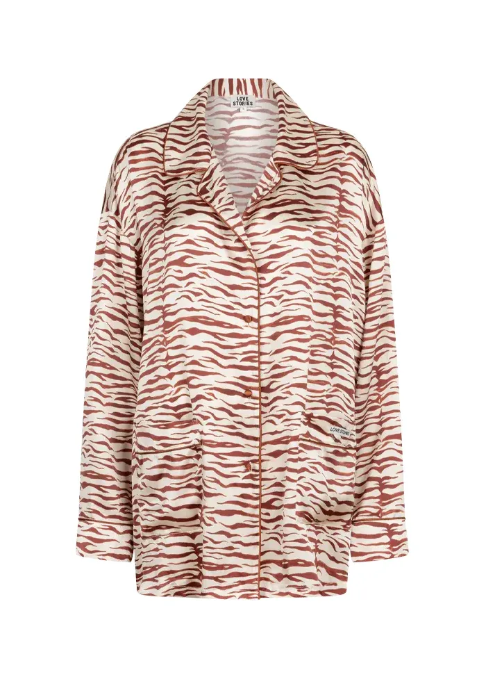 Haut De Pyjama Cedric Zébré Marron – Image 5