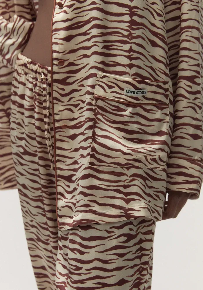 Haut De Pyjama Cedric Zébré Marron – Image 2