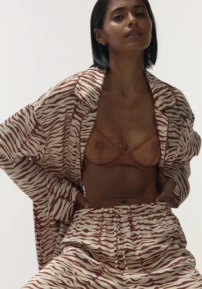 Haut De Pyjama Cedric Zébré Marron – Image 3