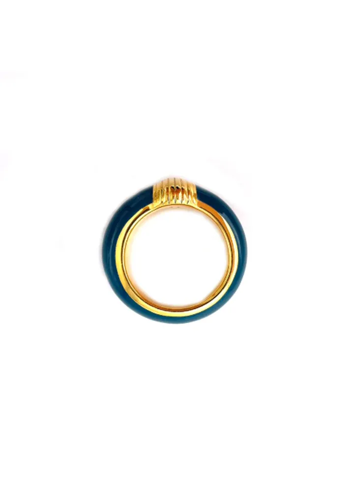 Bague Katt Bleu Canard Exclu Blush – Image 4