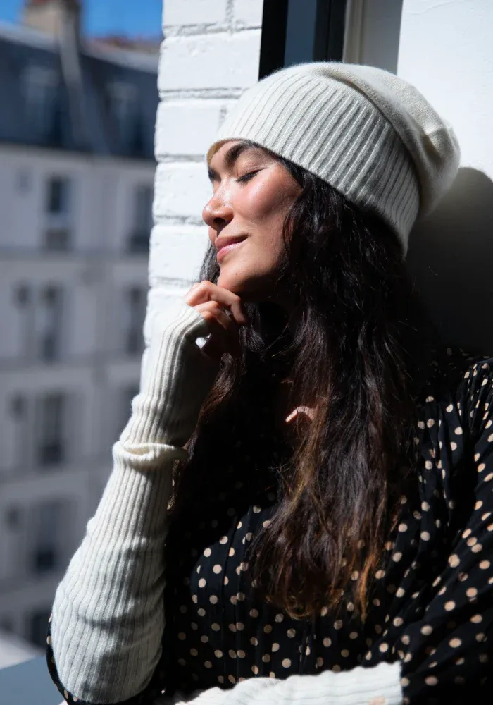 Mitaines Cachemire XL Écrues Exclu Blush – Image 2