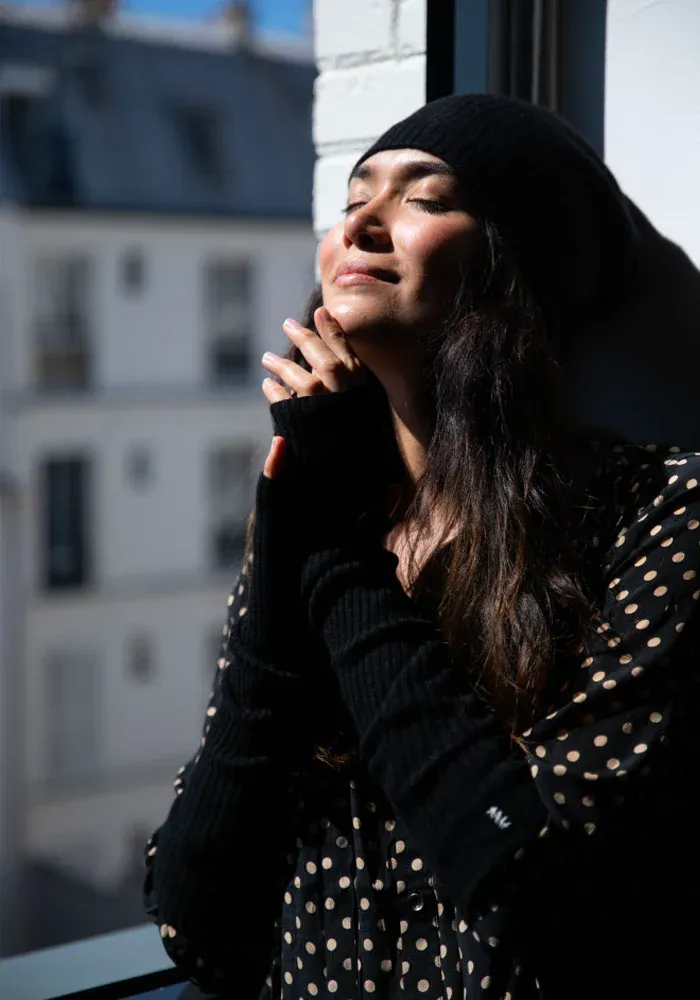 Mitaines Cachemire XL Noires Exclu Blush – Image 2