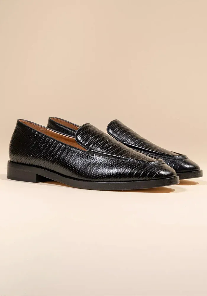 Mocassins Aalto Black Lizard