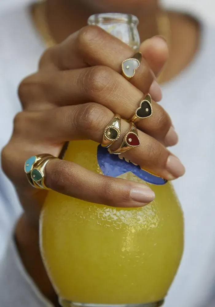 Baby Chevalière Coeur Turquoise – Image 7