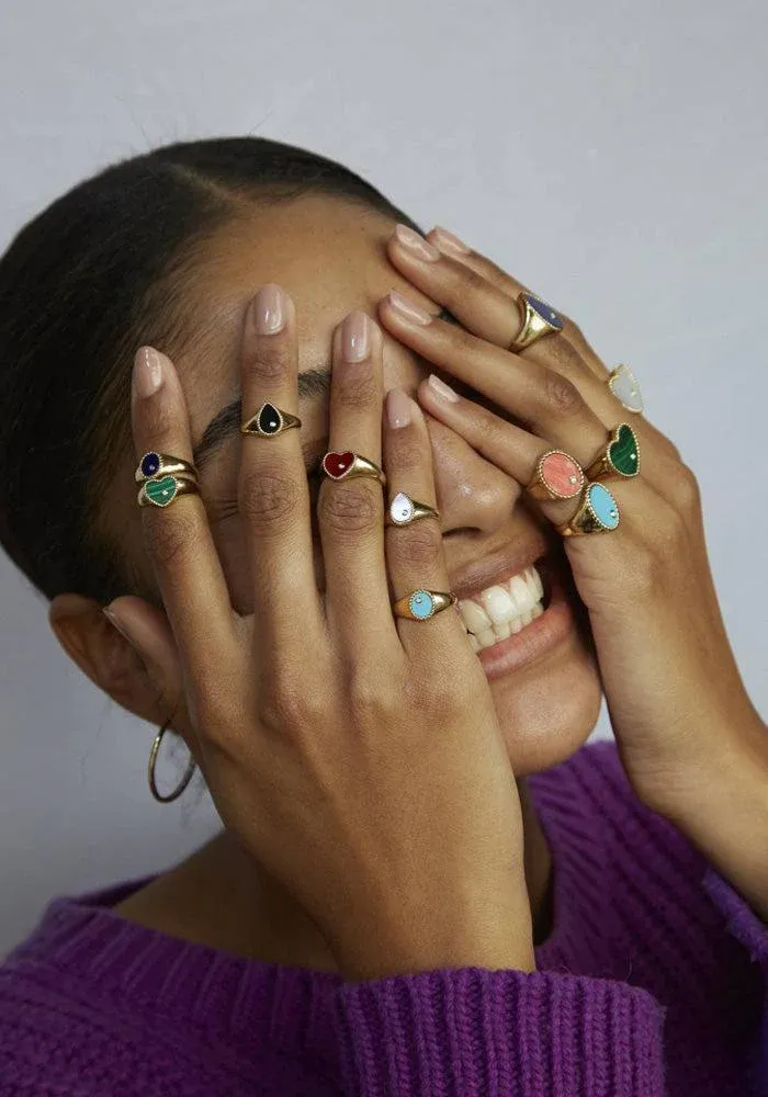 Baby Chevalière Coeur Turquoise – Image 6