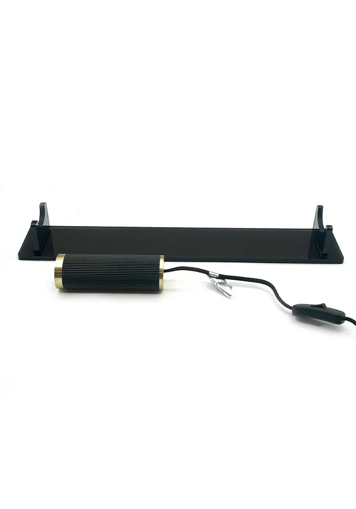 Base En Plexyglas Et Socle En Métal Noir Et Doré – Image 3